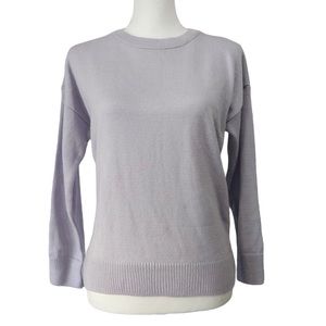 Boohoo Purple Crewneck Ribbed Knit Long Raglan Sleeve Pullover Sweater M